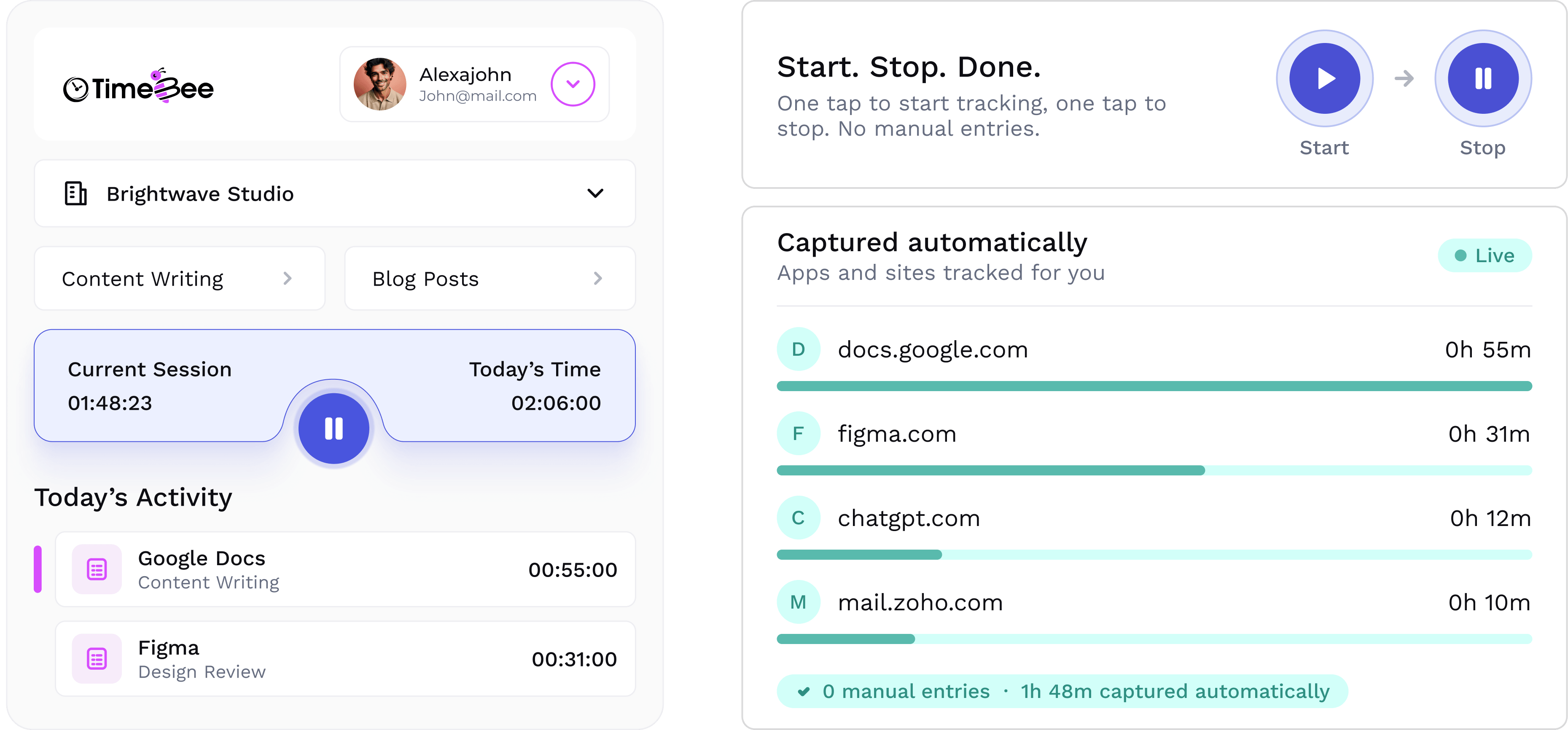 Automatic time capture