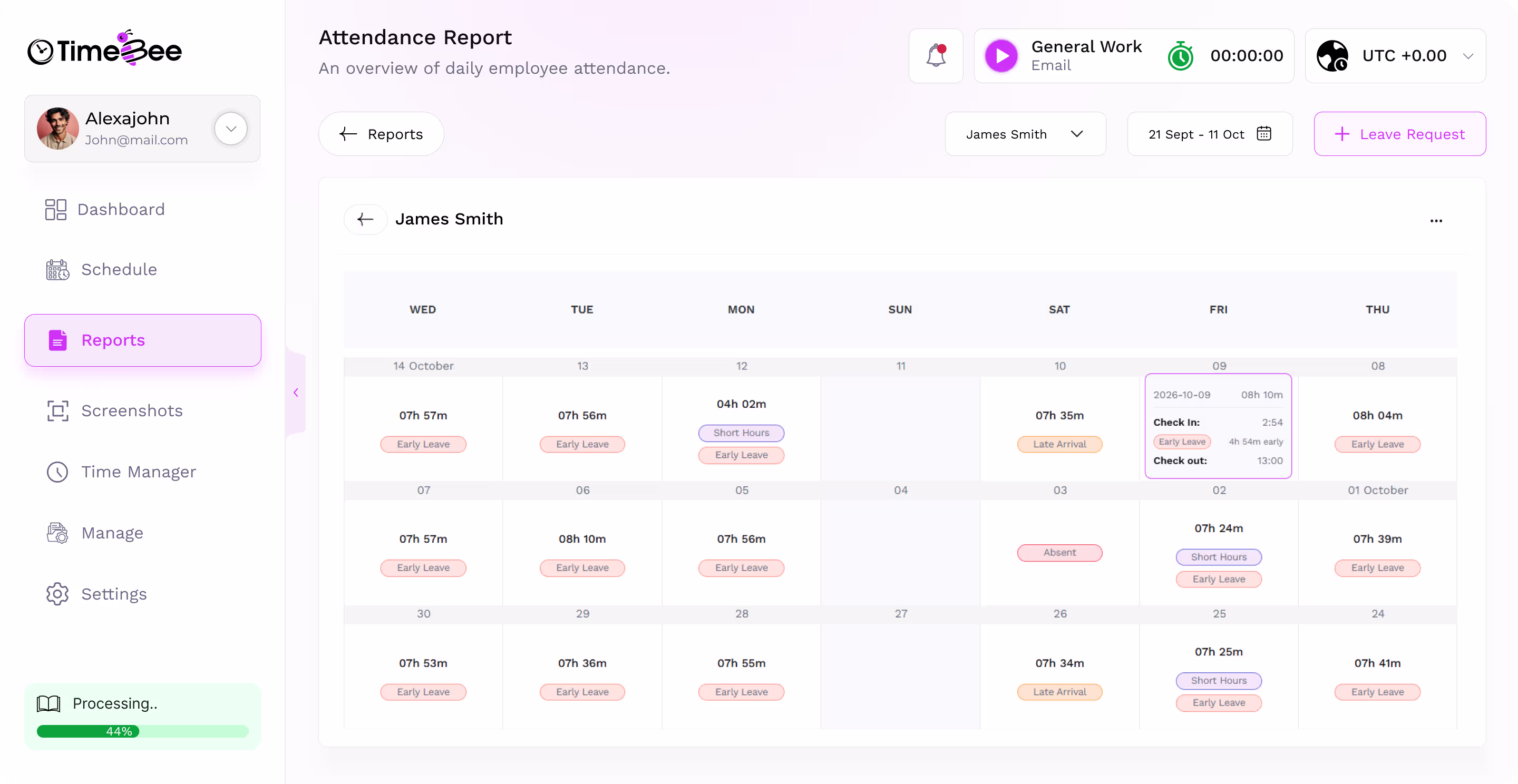 Attendance tracking