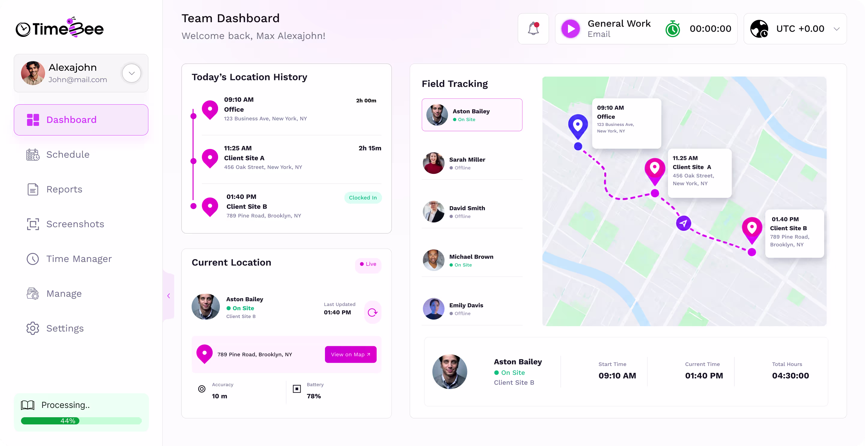 GPS time tracking