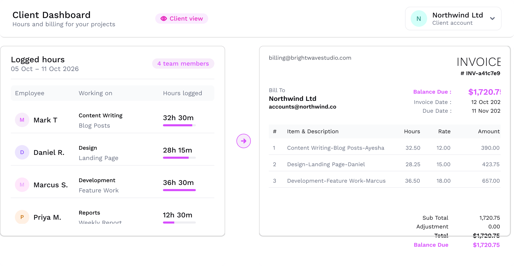 Time tracking and billing