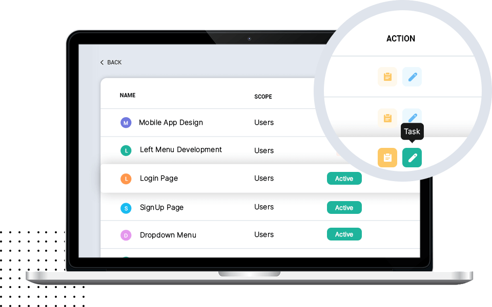 Tasks being created with TimeBee’s project management dashboard.